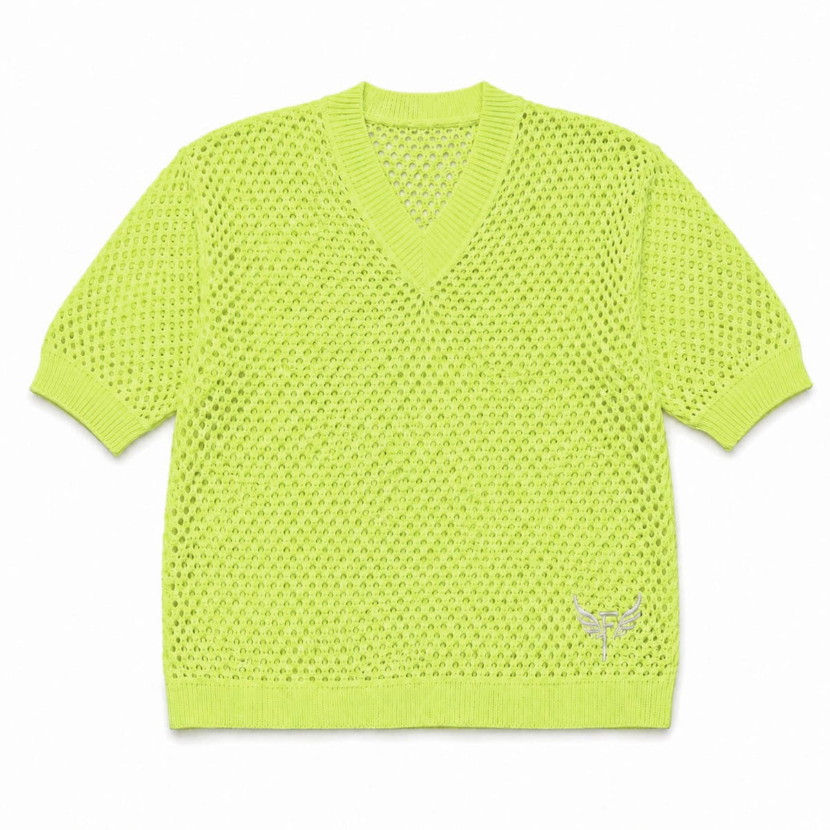 Sheer Edge Knit Pullover in Neons Main image