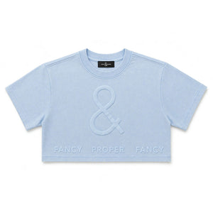 The Bottom Line Crop in Blue