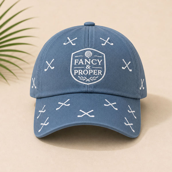 The Crest Club Cap in Slate Blue