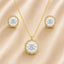 The Proper Pair Golf Necklace and Earring Set in Gold/Porcelain