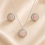 Proper Pair Necklace and Earring Set in Silver Blush