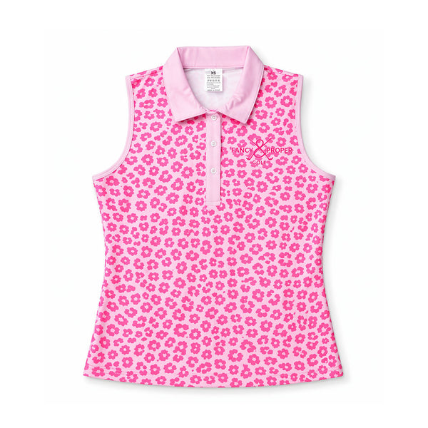 The Untamed Collar Tank in Feral Pink Print