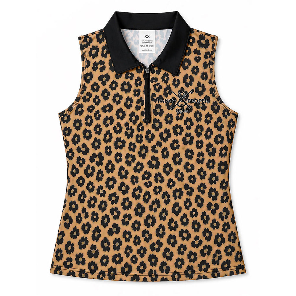 The Untamed Collar Tank in Leopard Print