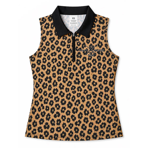 The Untamed Collar Tank in Leopard Print