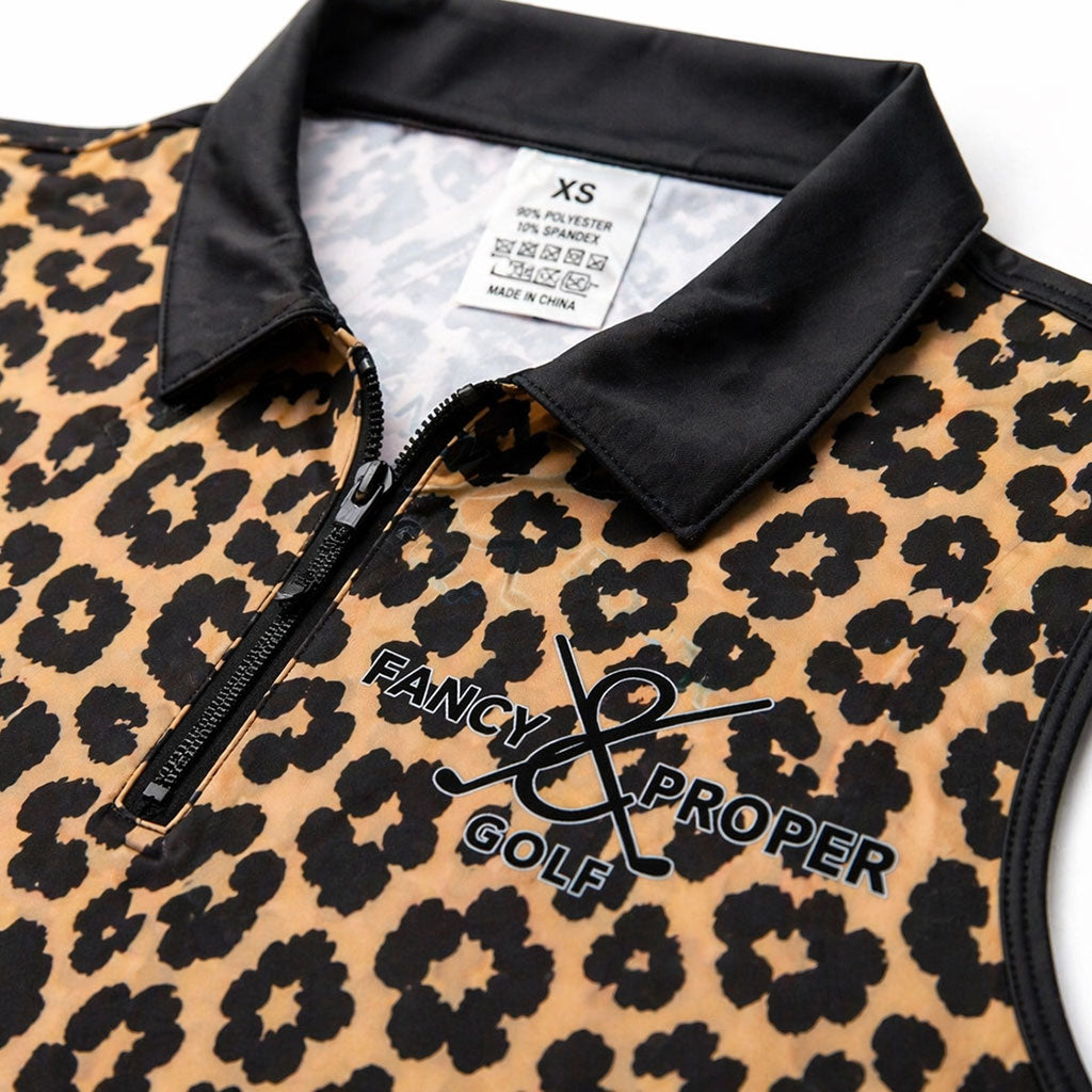 The Untamed Collar Tank in Leopard Print