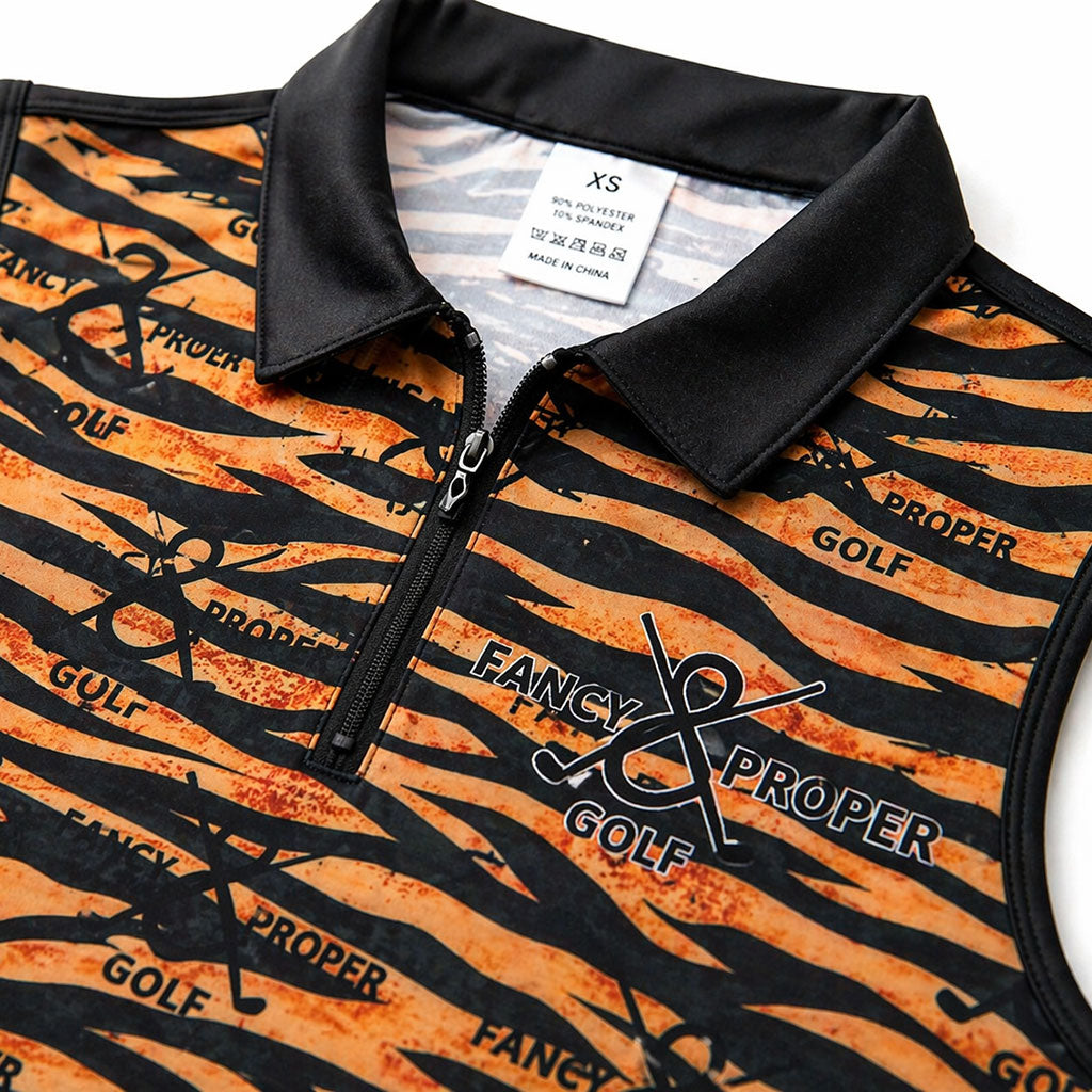 The Untamed Collar Tank in Tiger Print