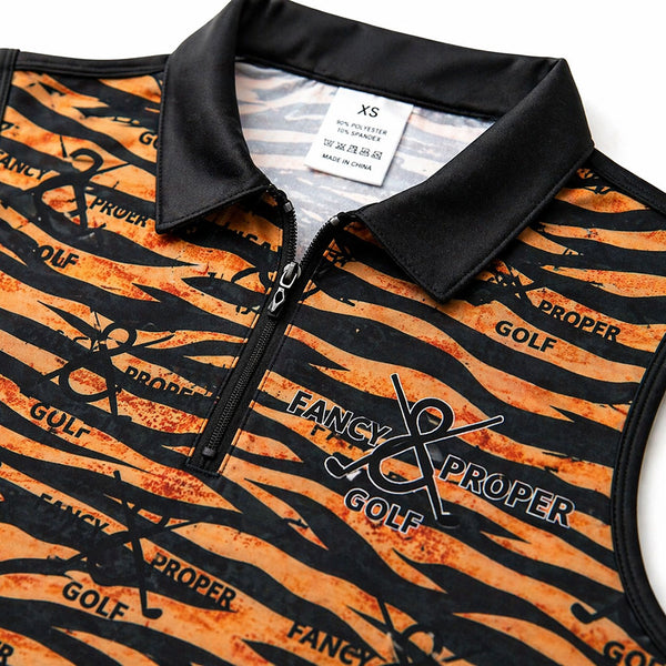The Untamed Collar Tank in Tiger Print