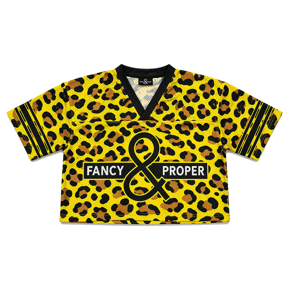 Untamed Crop Jersey in Leopard Print