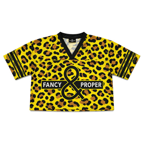 Untamed Crop Jersey in Leopard Print