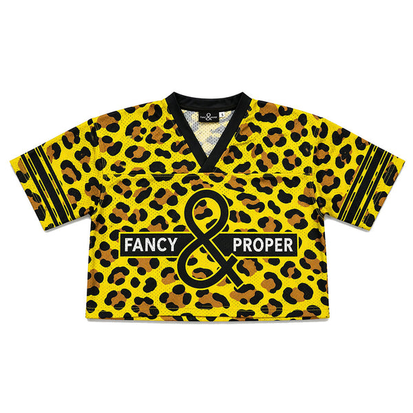 Untamed Crop Jersey in Leopard Print