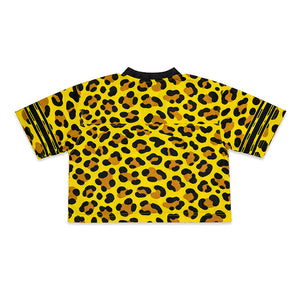 Untamed Crop Jersey in Leopard Print