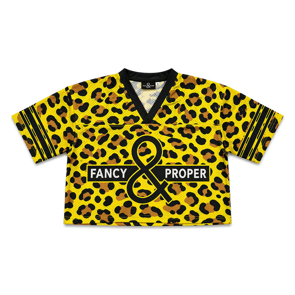 Untamed Crop Jersey in Leopard Print Main image