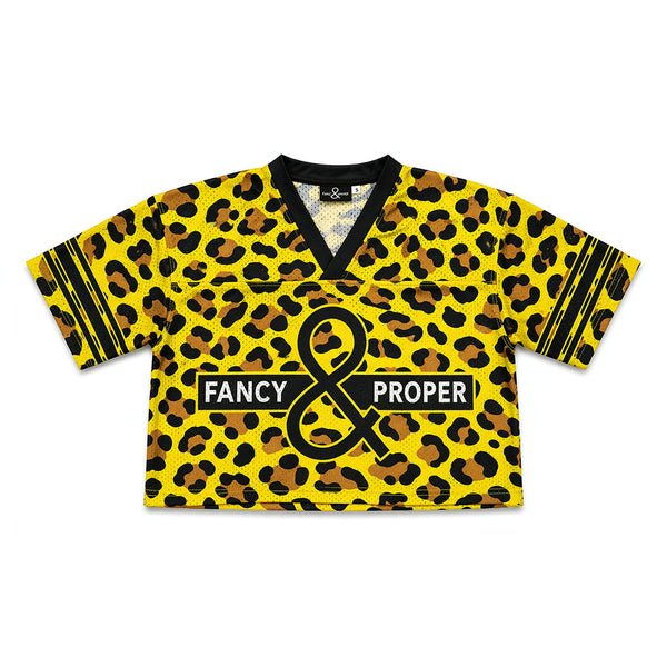 Untamed Crop Jersey in Leopard Print