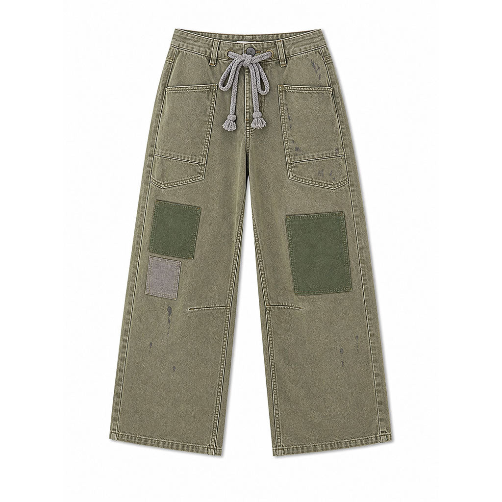 Works on Pants in Olive Green