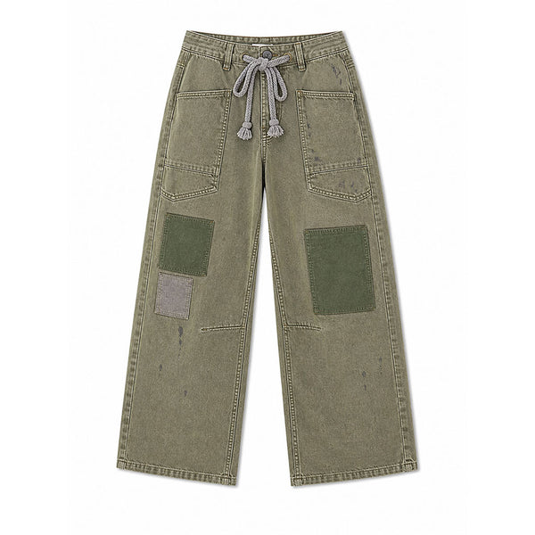 Works on Pants in Olive Green