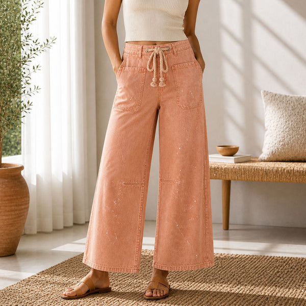 Works on Pants in Sunset Coral