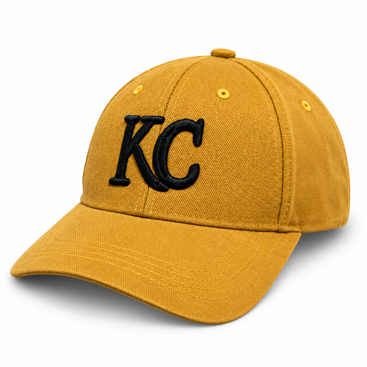 KC Monogram Cap in Mustard Gold Secondary image