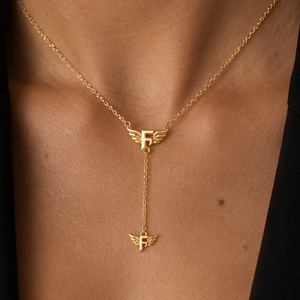 Wingline Drop Necklace and Earring Set